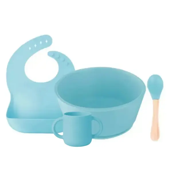 BM Care Beslenme Seti Mini Bardaklı Mavi