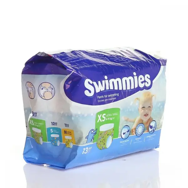 Swimmies Mayo Bebek Bezi 1 Beden X-Small 4-9 kg 13 adet Swimmies Mayo Bebek Bezi 1 Beden X-Small 4-9 kg 13 adet
