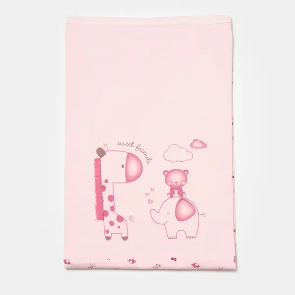 Bibaby Organik Battaniye Sweet Friends Pembe