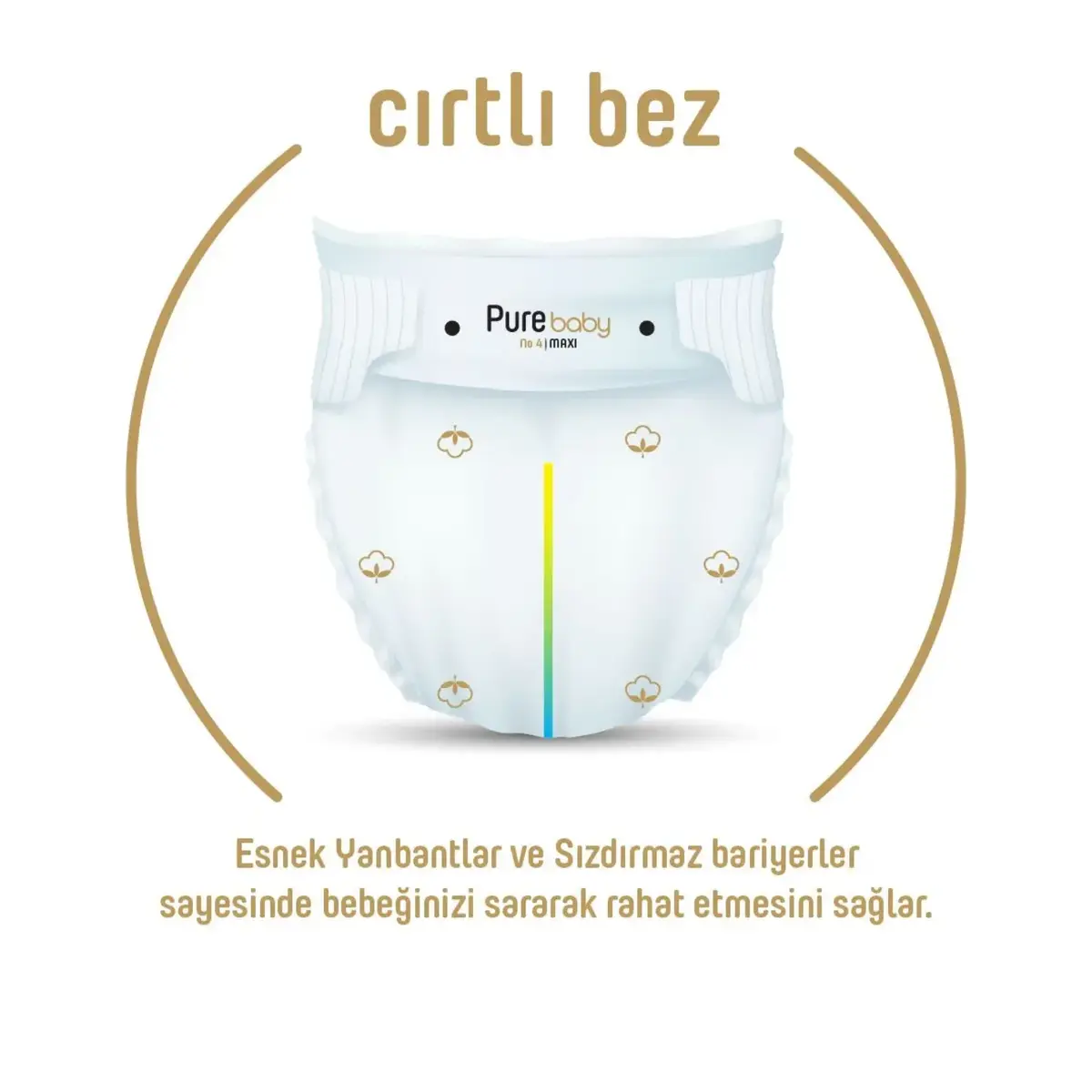 Pure Baby Pamuk Bebek Bezi 2 Beden Mini 34lü Jumbo Paket
