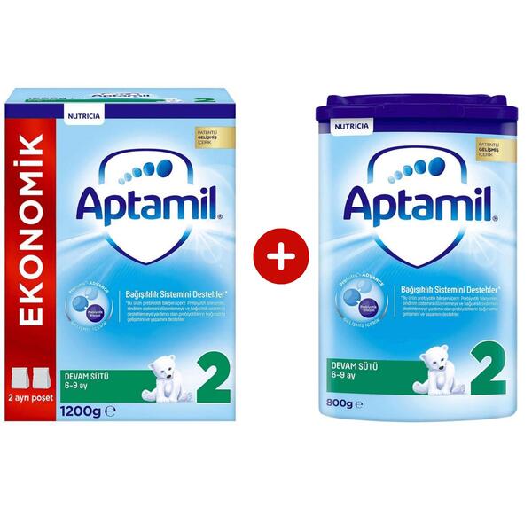 Aptamil 2 Devam Sütü 1200 Gr +800 gr 