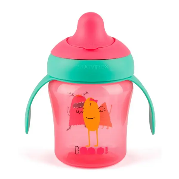 Suavinex Damla Akıtmaz Eğitim Bardağı 200 ml 4+ Ay Booo Pembe