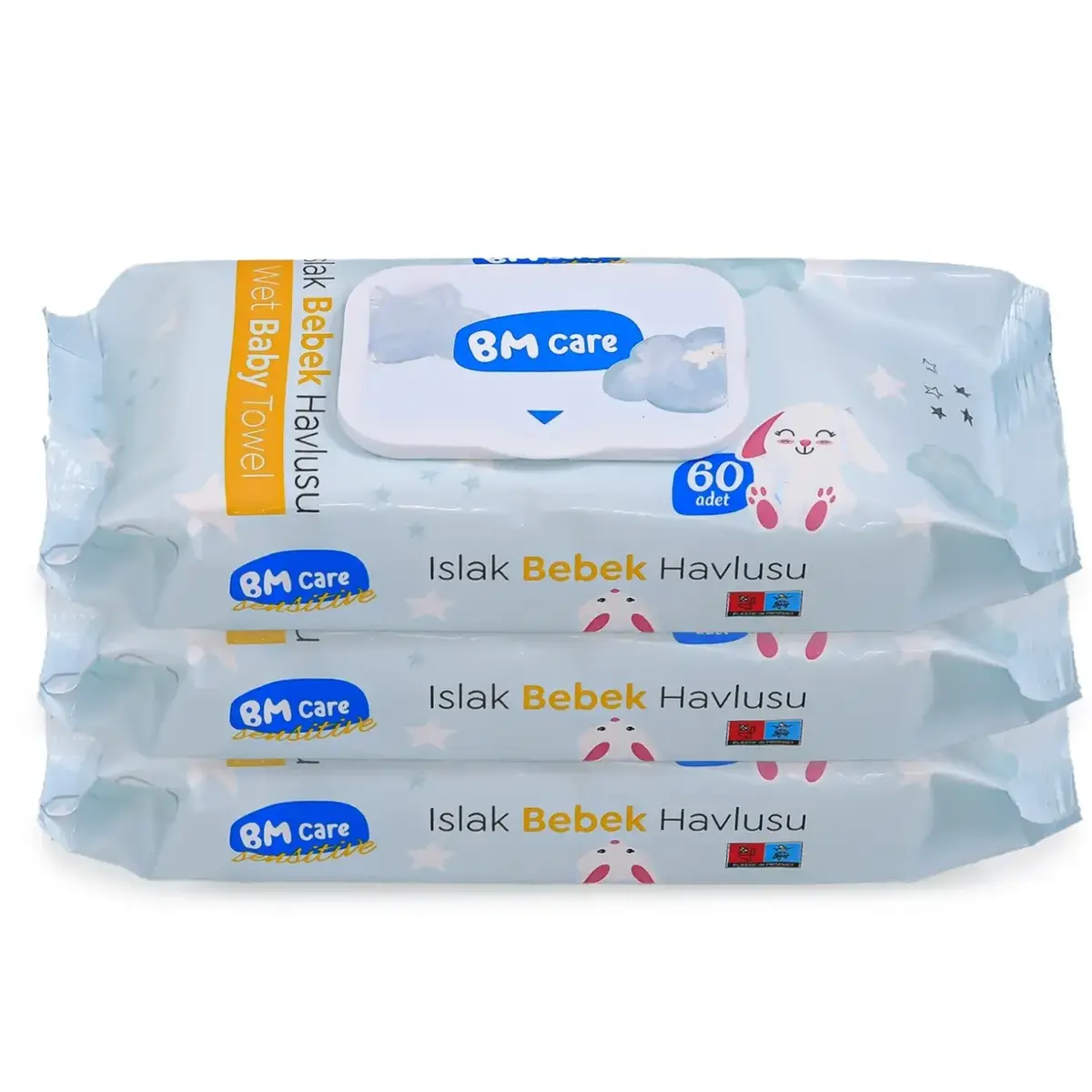 BM Care Sensitive Islak Havlu 3x60lı