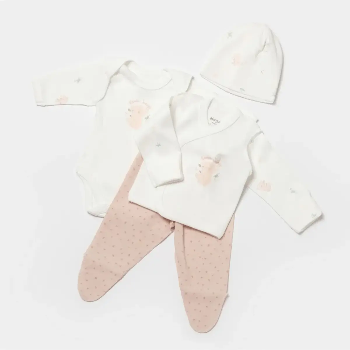 Bibaby Organik Hastane Çıkışı 4lü  Koala Jungle Prematüre Pembe