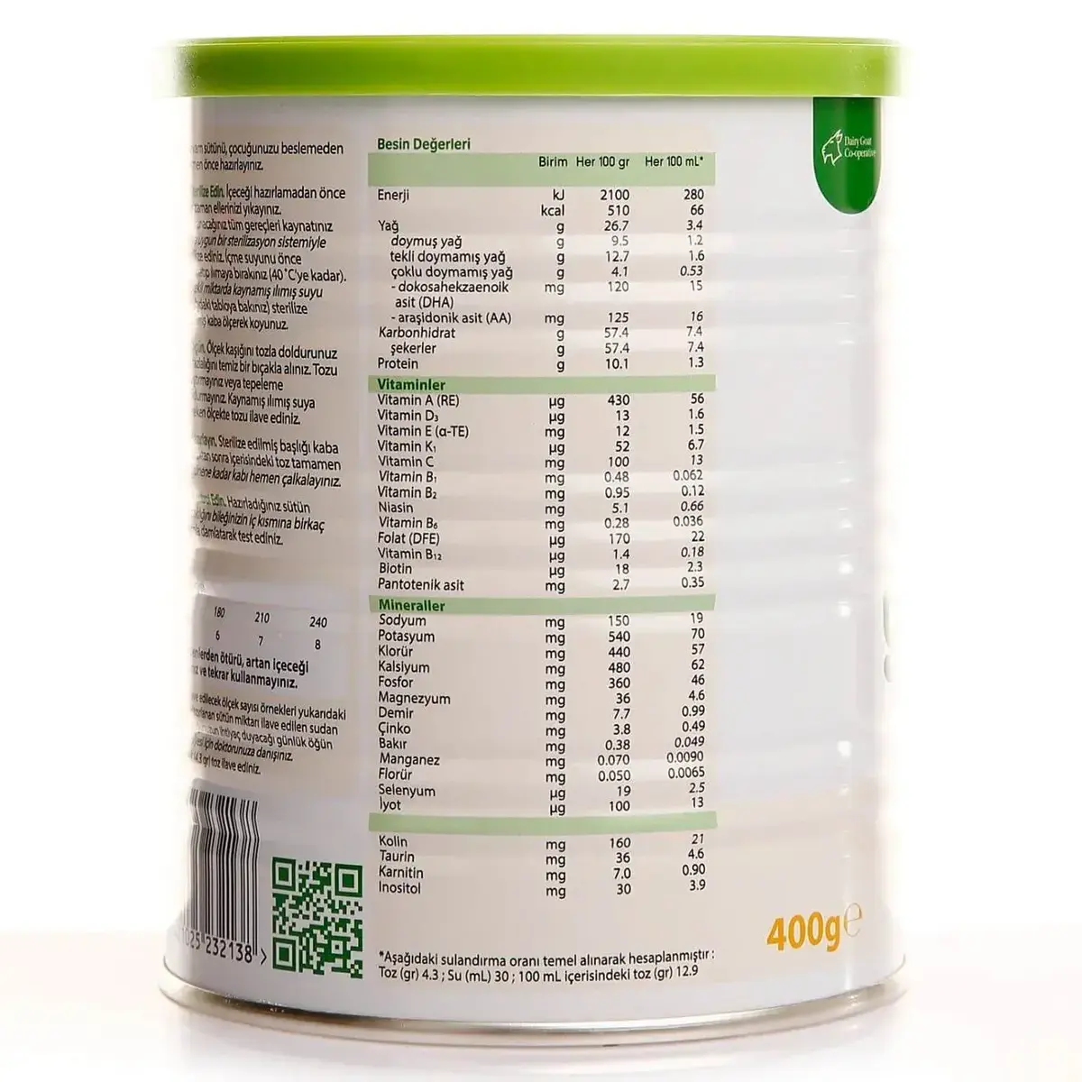 Golden Goat 3 Keçi Devam Sütü 400 gr