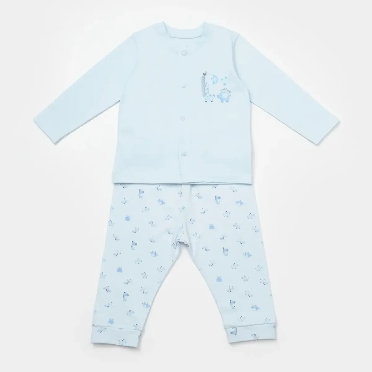 Bibaby Pijama Takımı Sweet Friends Mavi