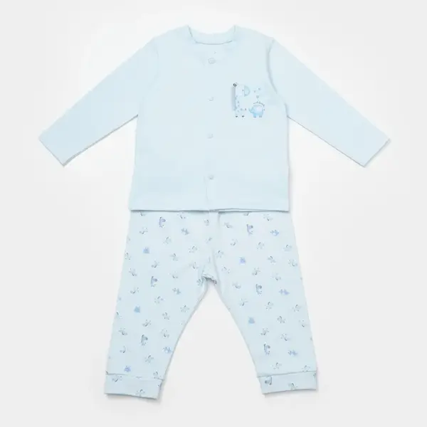 Bibaby Pijama Takımı Sweet Friends Mavi