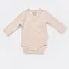 Bibaby Organik Body Kruvaze Eldivenli Soft Modal Bej