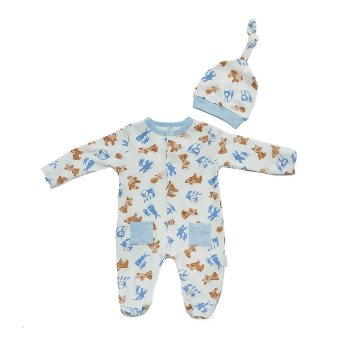 Andy Wawa Tulum Şapka Takım Tiny Bear & Friends Ekru