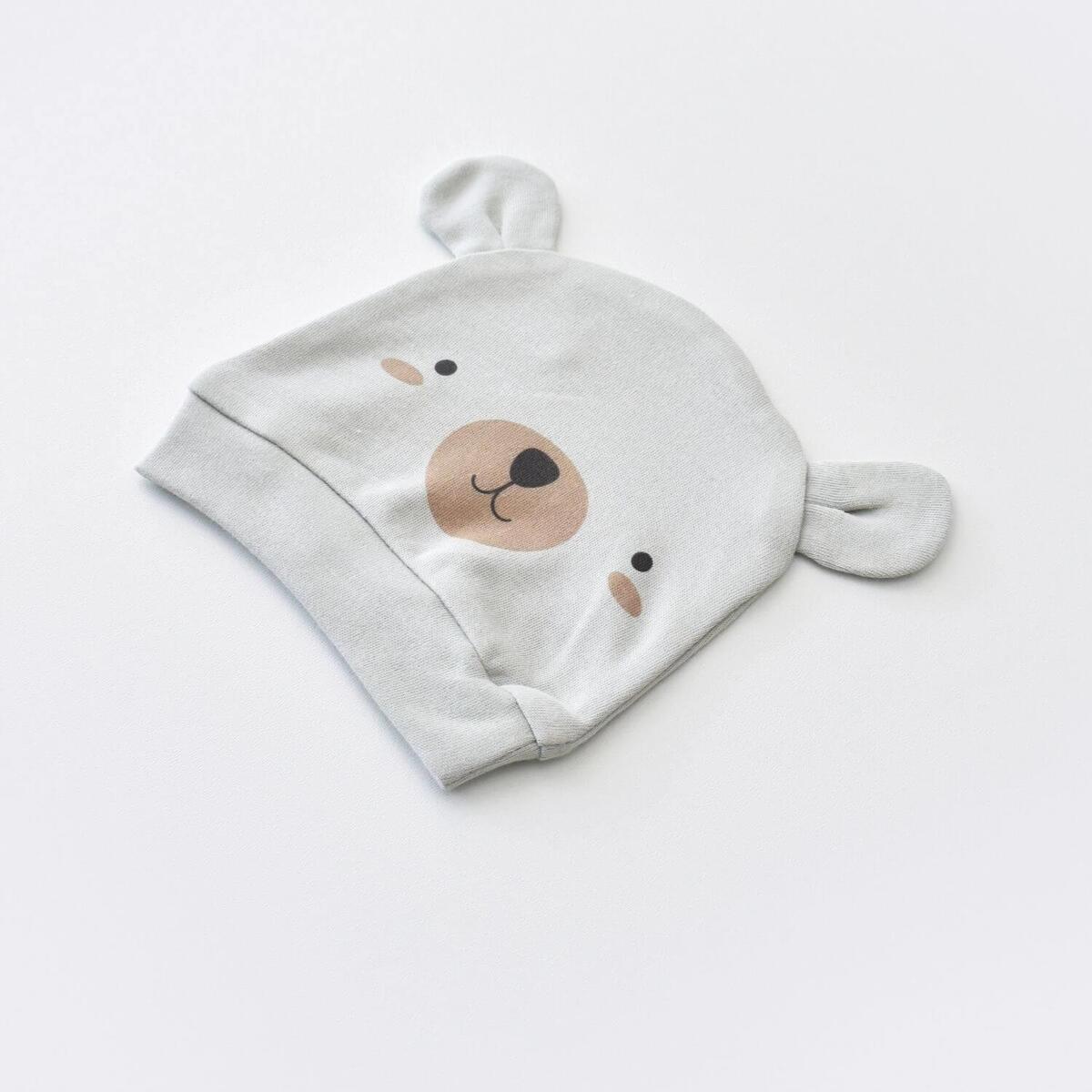 Bibaby Organik Şapka 2li Hug Me Bear Yeşil