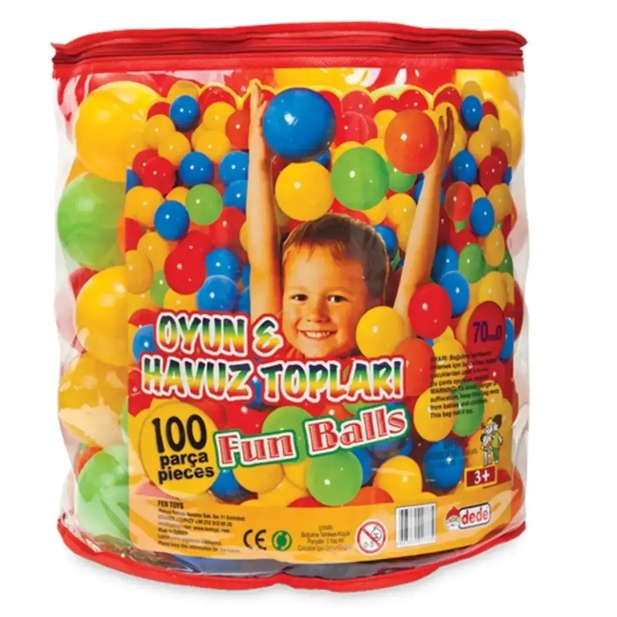Dede Oyun Ve Havuz Topu 7cm (100lü)