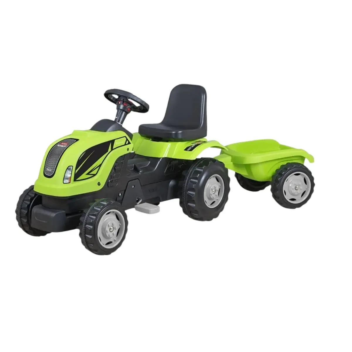 Micromax Pedallı Römorklu Traktör Yeşil