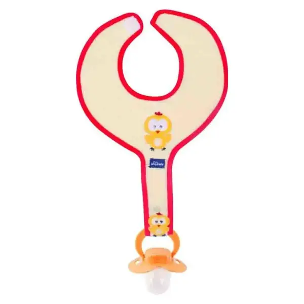 Sevi Bebe Emzik tutacaklı Mama Önlüğü Sarı