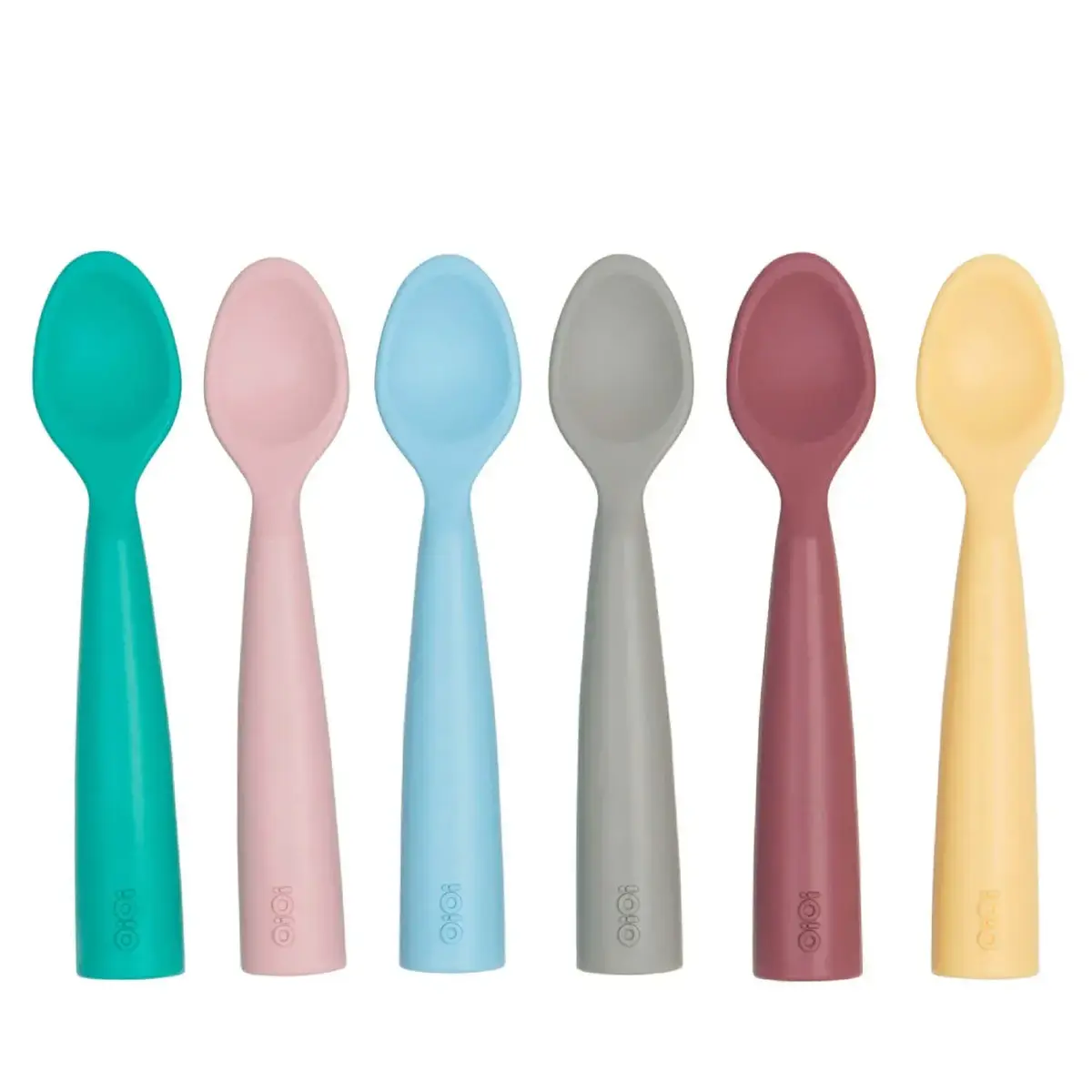 OiOi Nam Nam Mama Kaşığı 2li Pinky Pink - Powder Grey