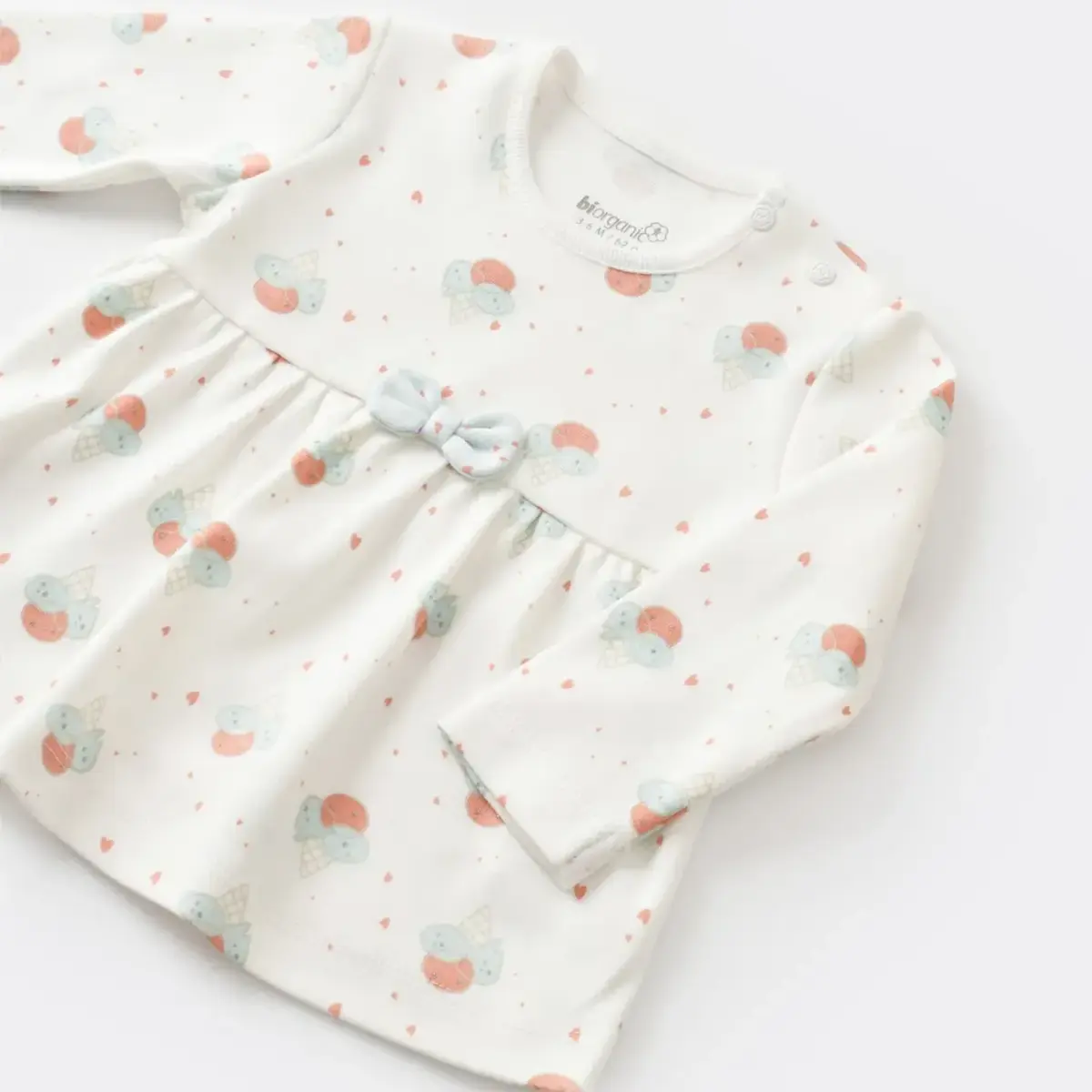 Bibaby Organik 2li Takım Pretty Ears Bunny Mint - Ekru