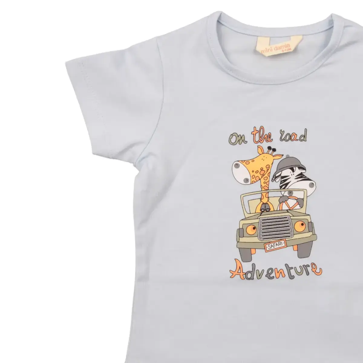 Mini Damla T-Shirt Safari Mavi