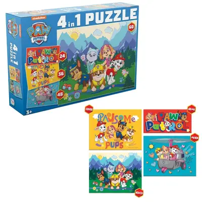 Paw Patrol 4In1 Puzzle 60 Parça