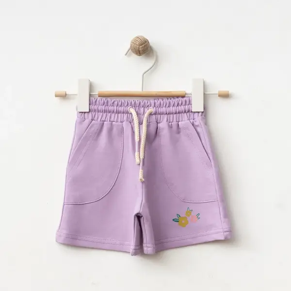 Winimo Şort Çiçek Baskılı Lila