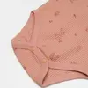 Bibaby Organik Body Kısa Kol Waffle Deer And Bird Ekru - Rose