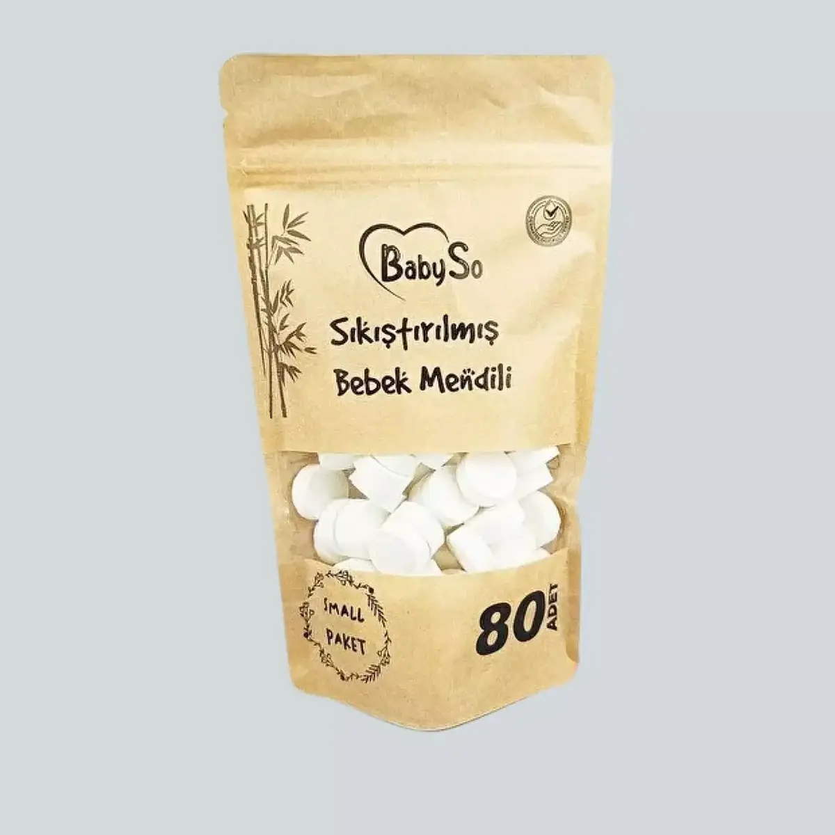 Baby So Sıkıştırılmış Mendil Doypack Paket 80 li