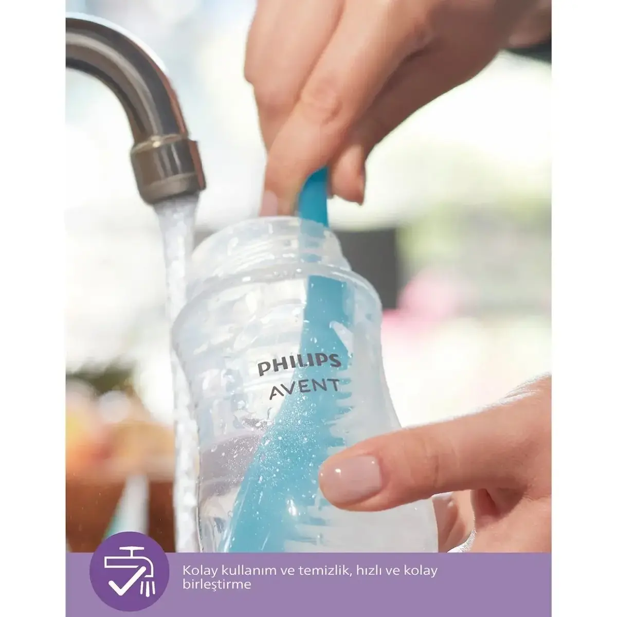 Philips Avent Doğal Tepkili PP Biberon 260ml 1+ Ay Pembe