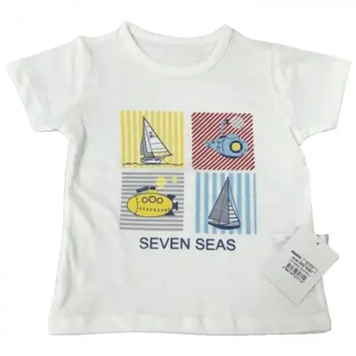 Bibaby T-Shirt Bimboo Seven Seas Ekru