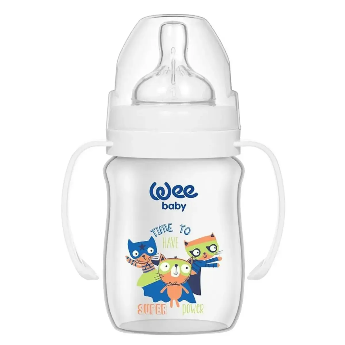 Wee Baby Klasik Plus Geniş Ağızlı Kulplu PP Biberon 150 ml