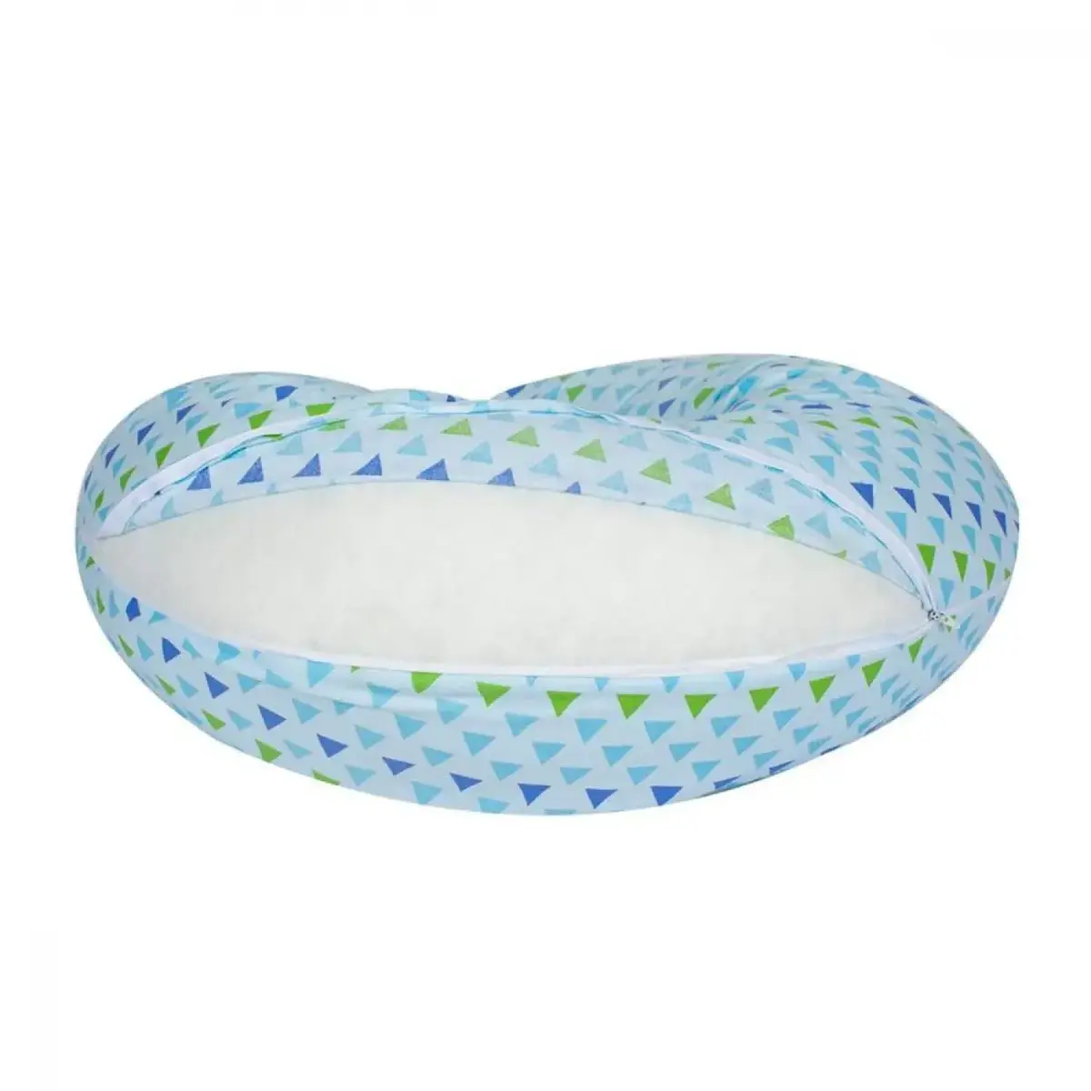 Sevi Bebe Yastıklı Anne Bebek Minderi Mavi Üçgen
