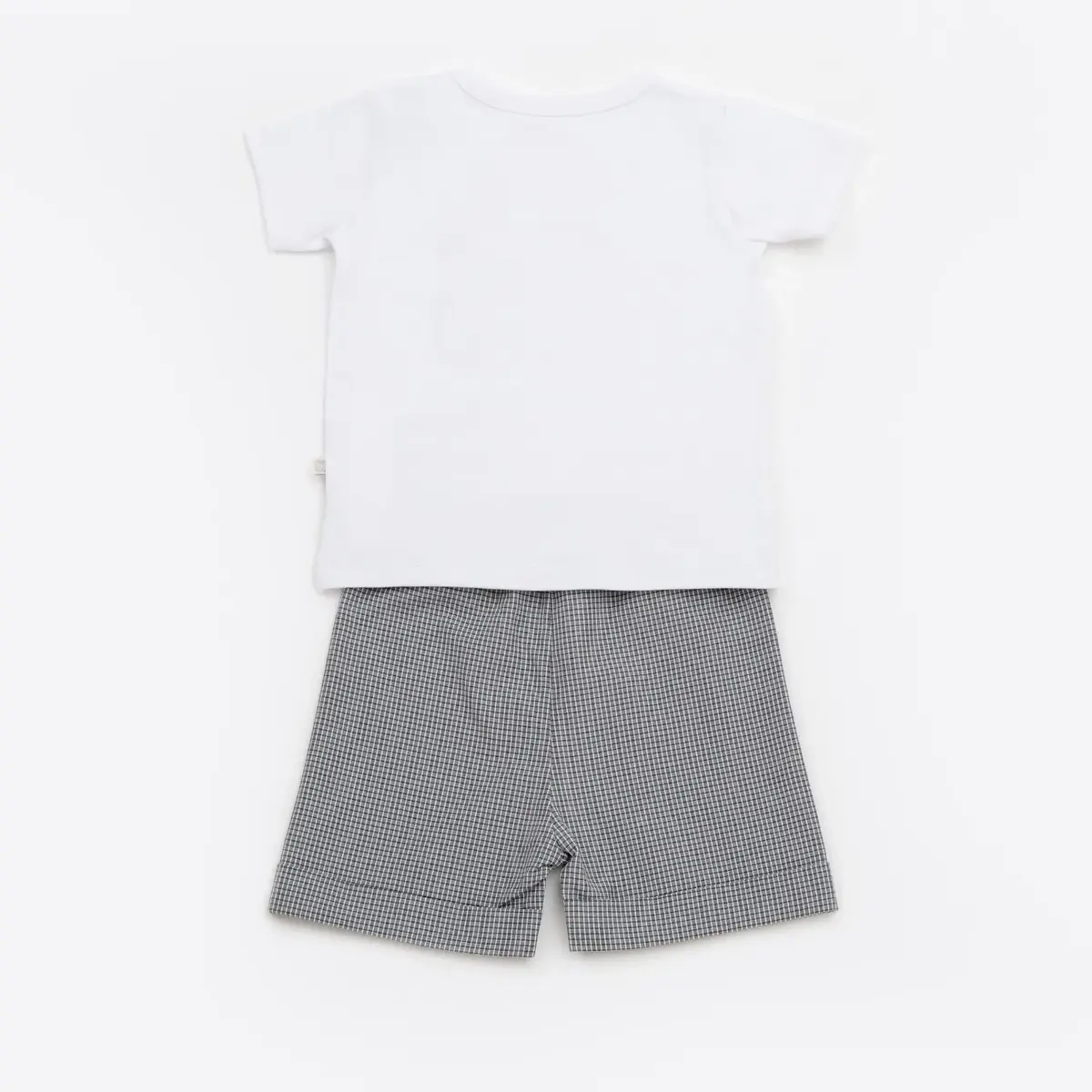 Bibaby 2li Takım Şortlu Hello Cute Boy Beyaz