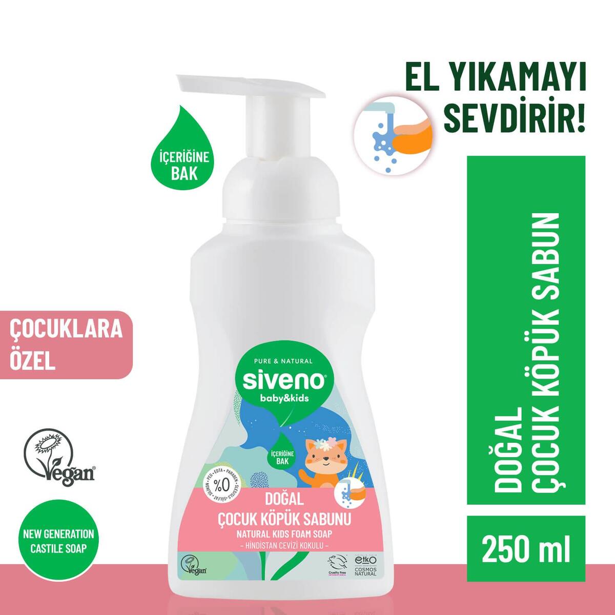 Siveno Kids Zeytinyağlı Doğal Köpük Sabun 250 ml