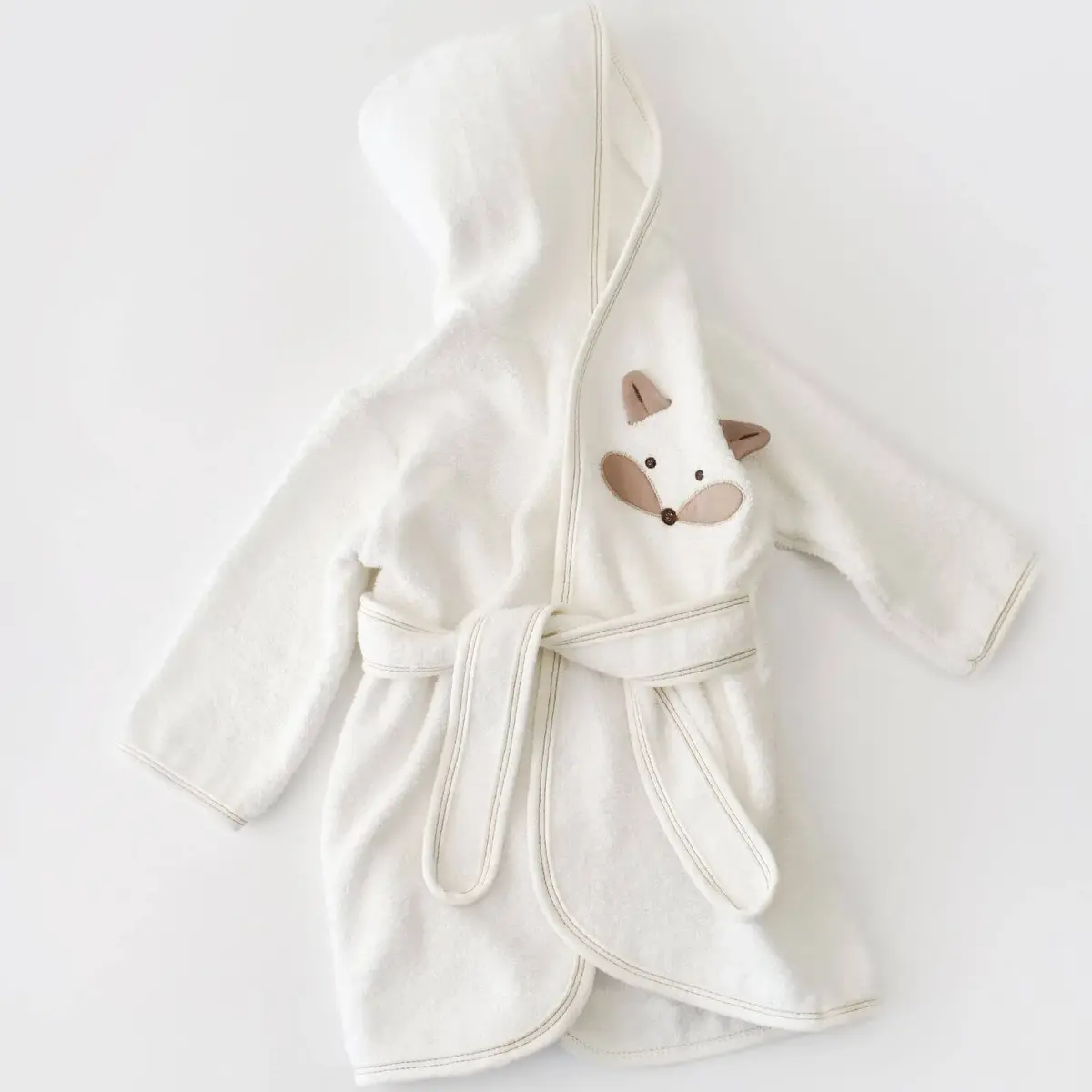 Bibaby Bornoz Takımı Sweet Fox Ekru - Kahverengi