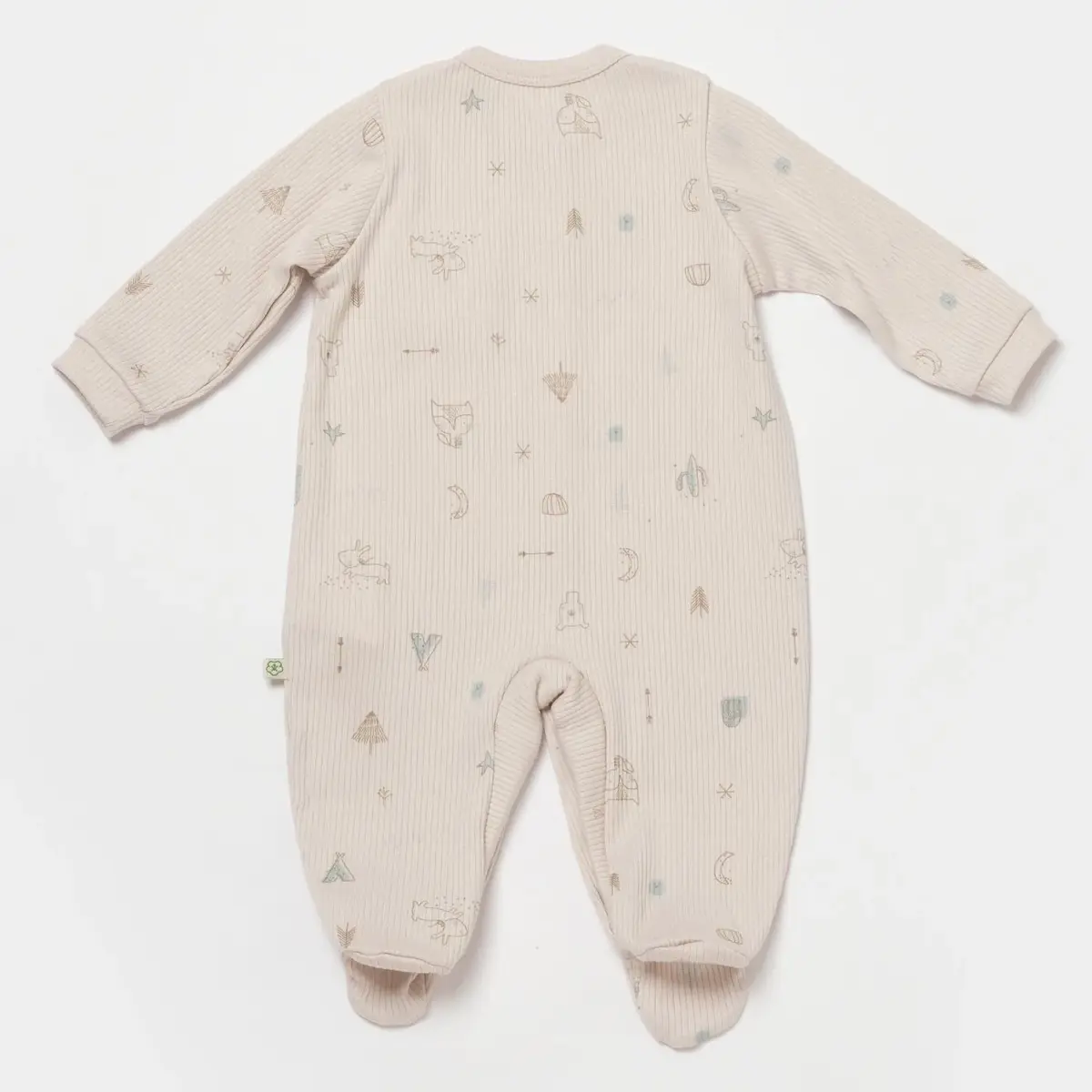 Bibaby Organik Salopet Modal Happy Forest Bej - Mint