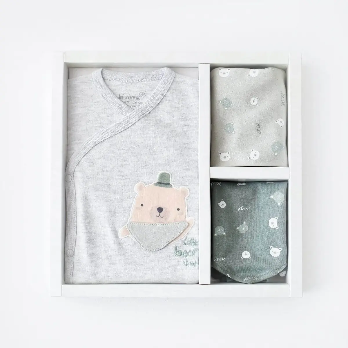 Bibaby Organik Hastane Çıkışı 5li Hug Me Bear Kar Melanj