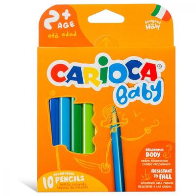 Carioca Baby Jumbo Üçgen Kuru Boya Kalemi 10lu