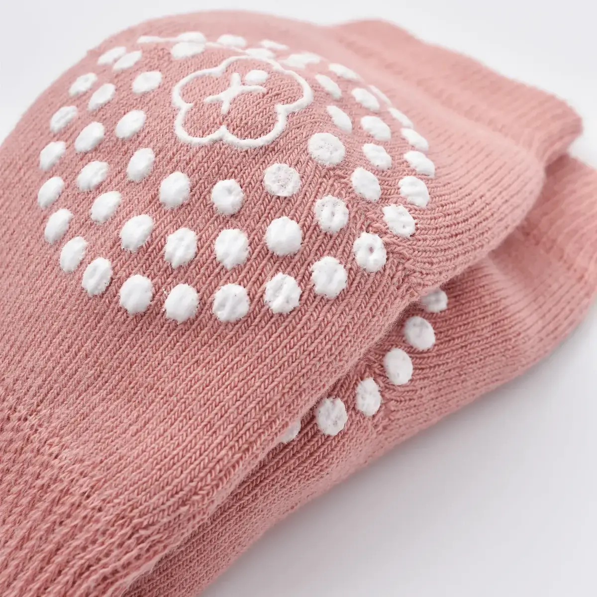 Bibaby Organik Patik Dizlik Çorap Colors Pudra