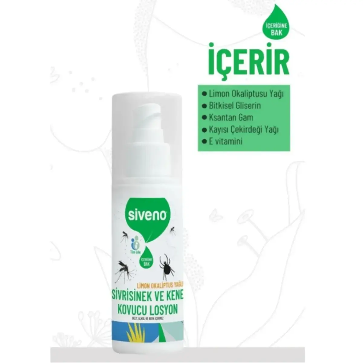 Siveno Sivrisinek ve Kene Kovucu Sprey Krem 50 ml