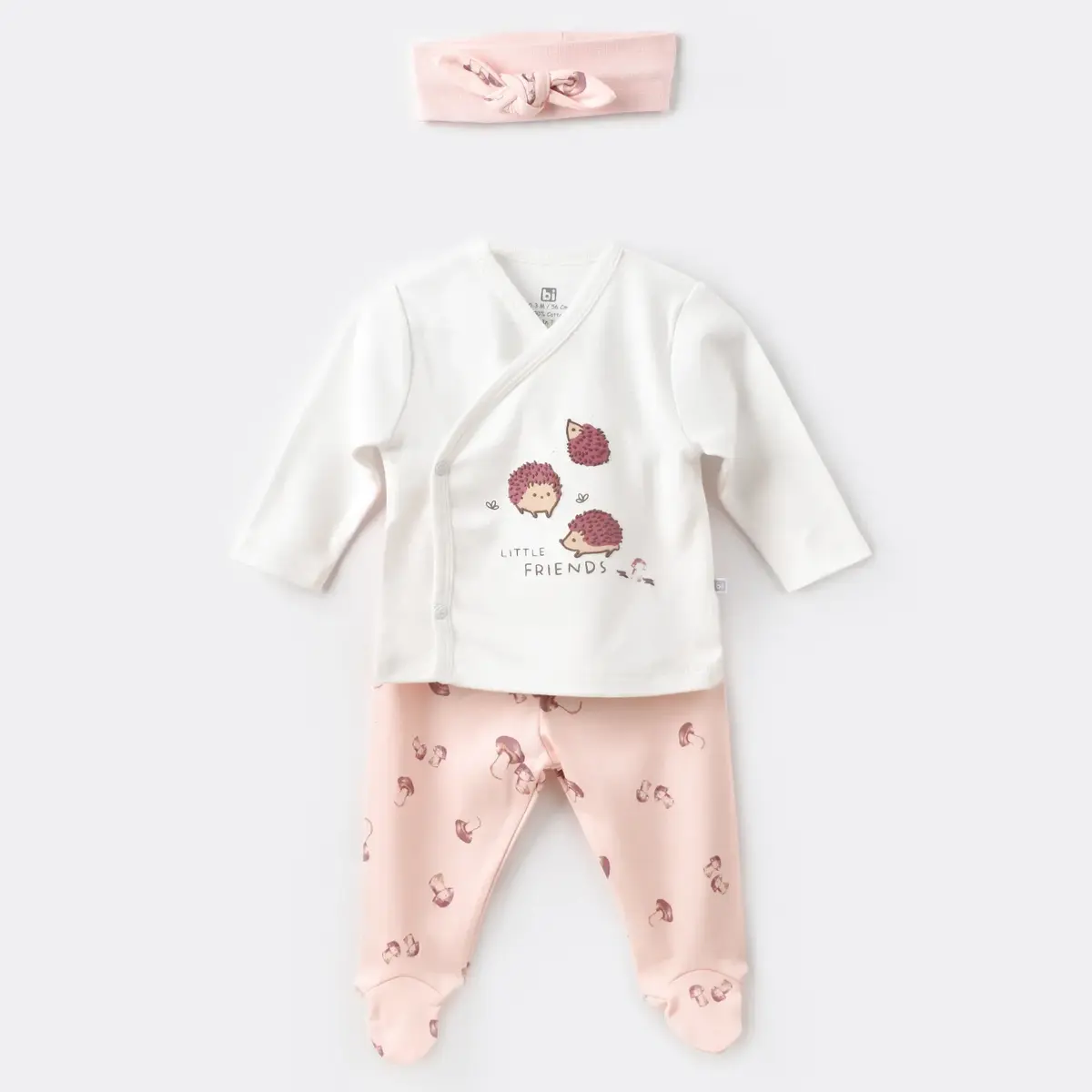 Bibaby Zıbın Takımı 3lü Bonny Mushroom Pembe