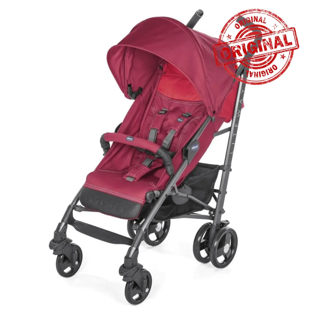Chicco Lite Way 3 Top Bebek Arabası Red Berry