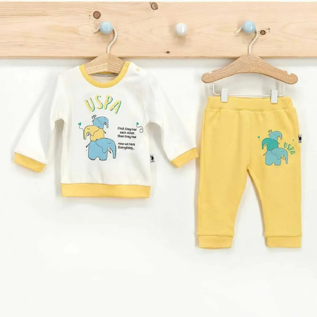 U.S. Polo 2li Takım Uzun Kol Sarı U.S. Polo 2li Takım Uzun Kol Sarı