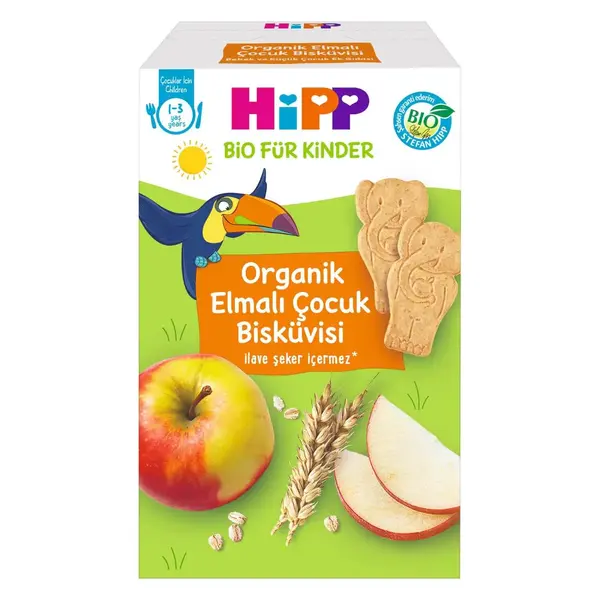 Hipp Organik Çocuk Bisküvisi Elmalı 