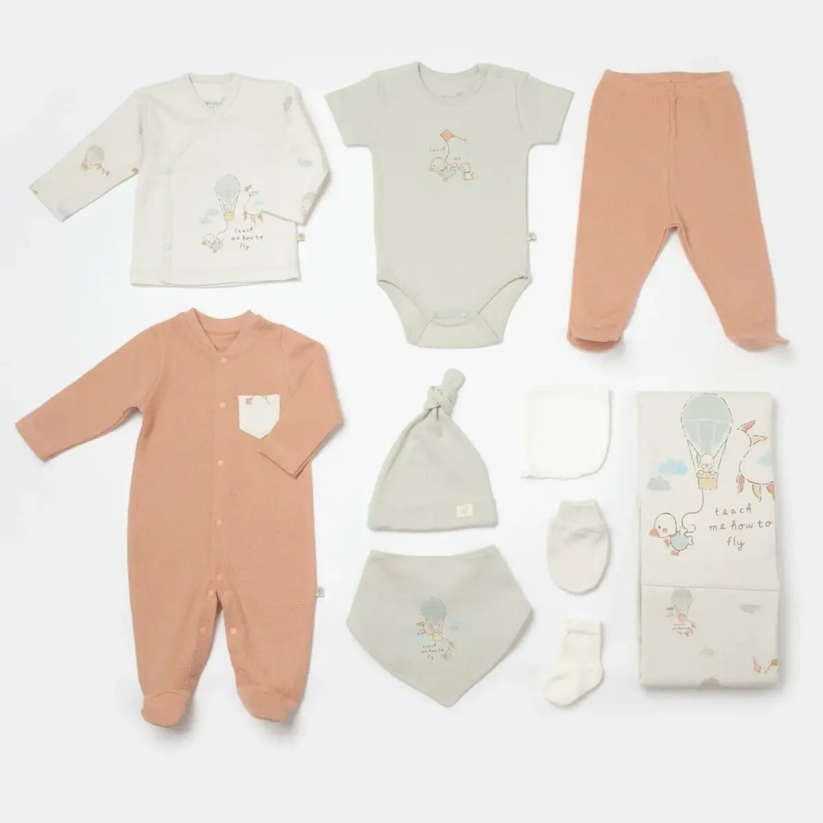 Bibaby Hastane Çıkışı 10lu Bimini Canvas Teach Me Kırmızı - Kahverengi - Mint
