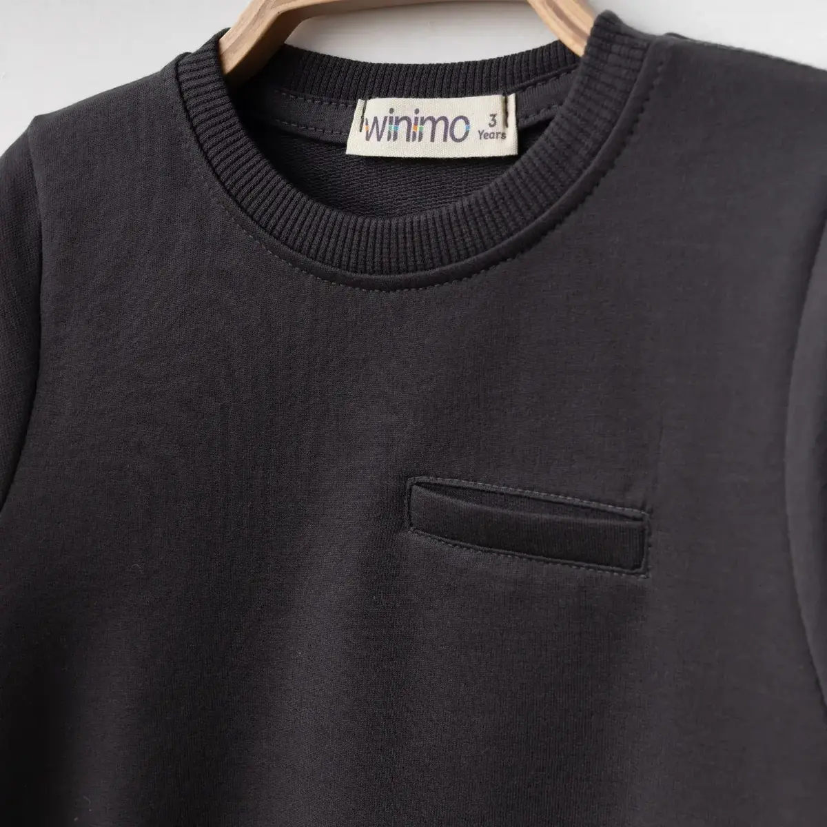 Winimo Sweatshirt Parçalı Basic Füme