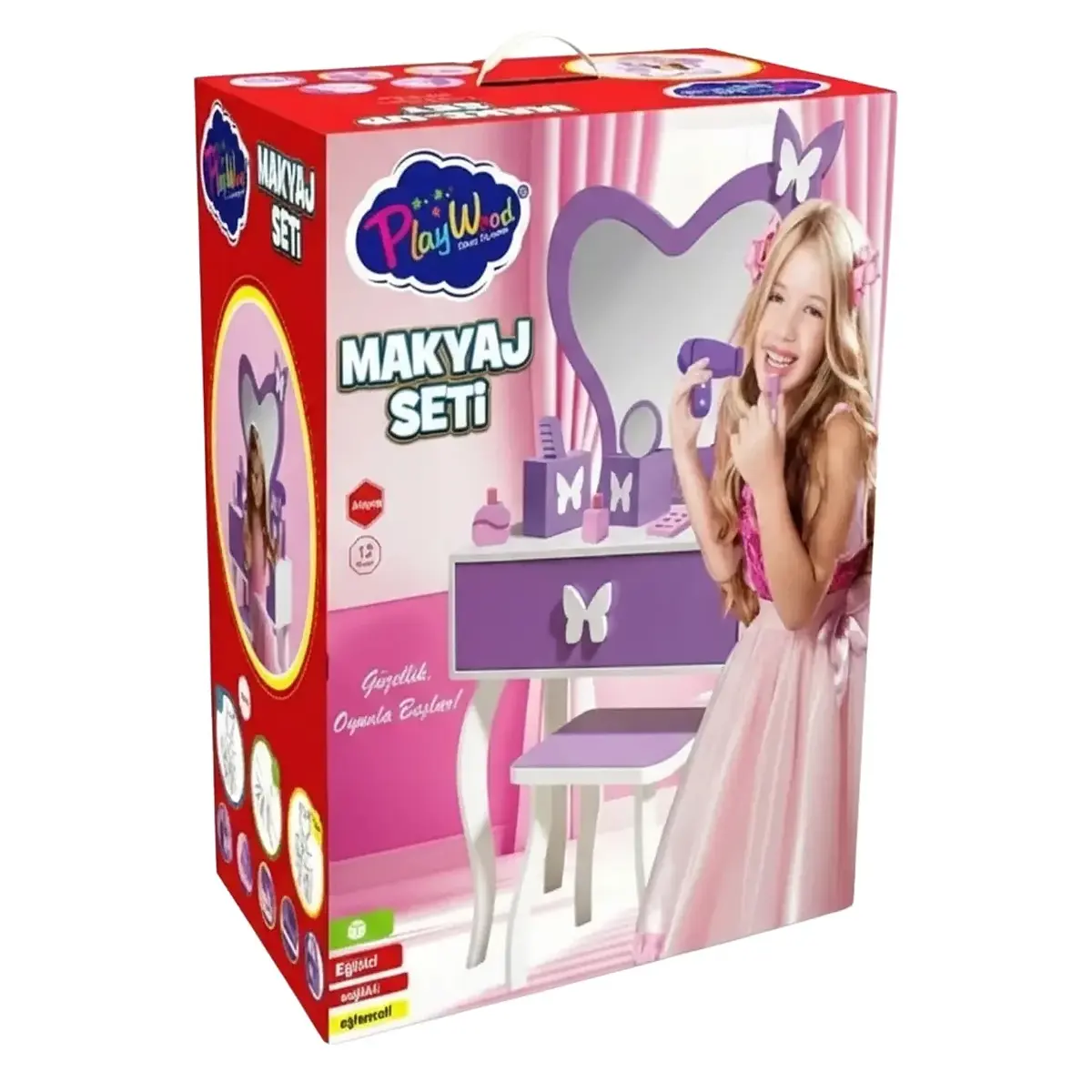 Kutuda Ahşap Makyaj Seti