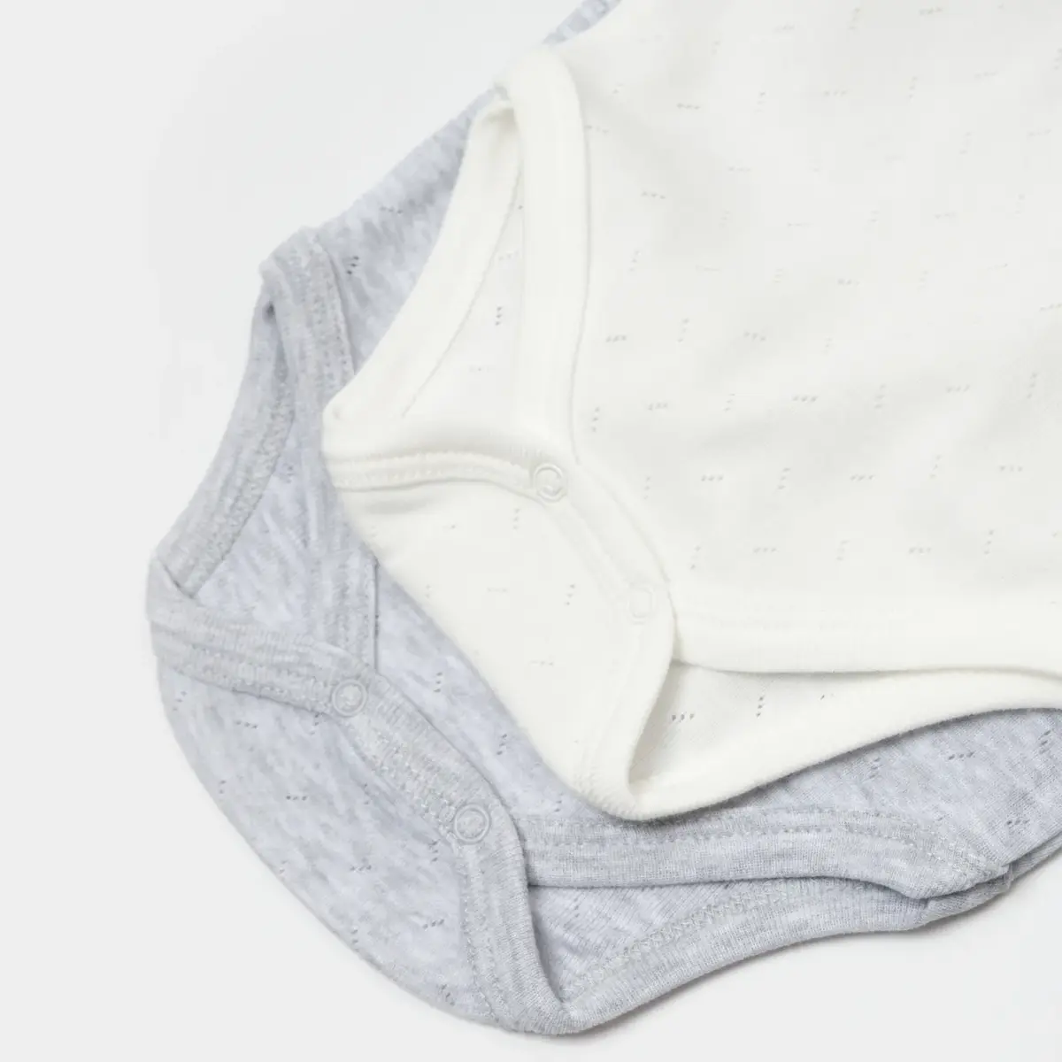 Bibaby Atlet Body 2li Jakarlı Gri Melanj - Ekru