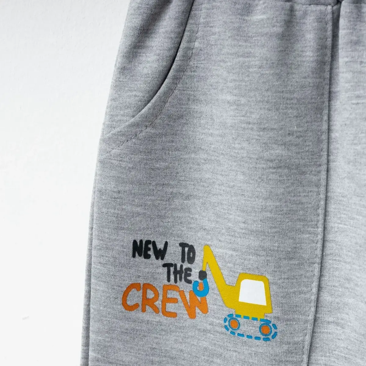 Winimo Çocuk Eşofman Altı New To Crew Baskılı Gri