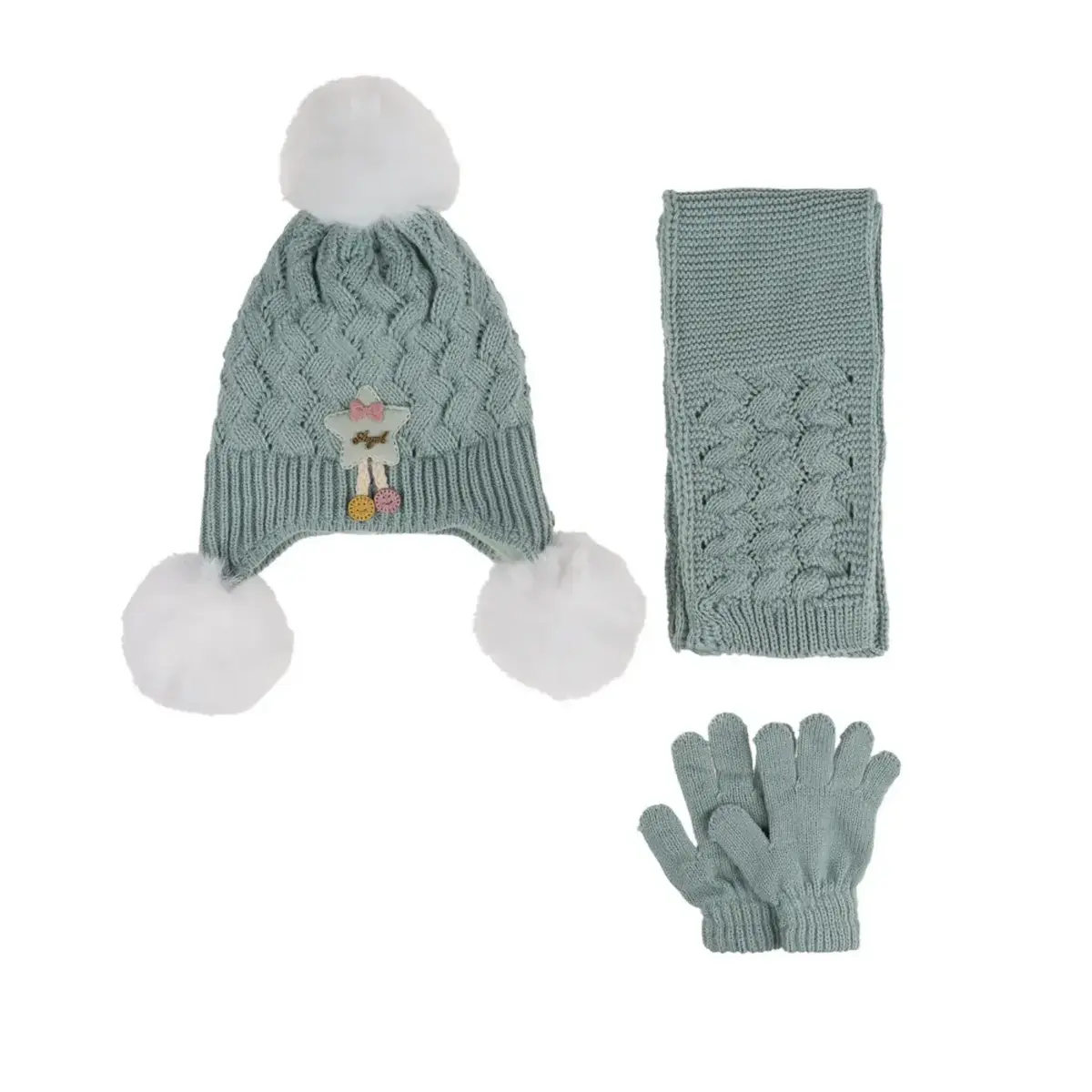Kitti Eldiven Atkı Bere Takım 1-4Yaş Mint Asortili