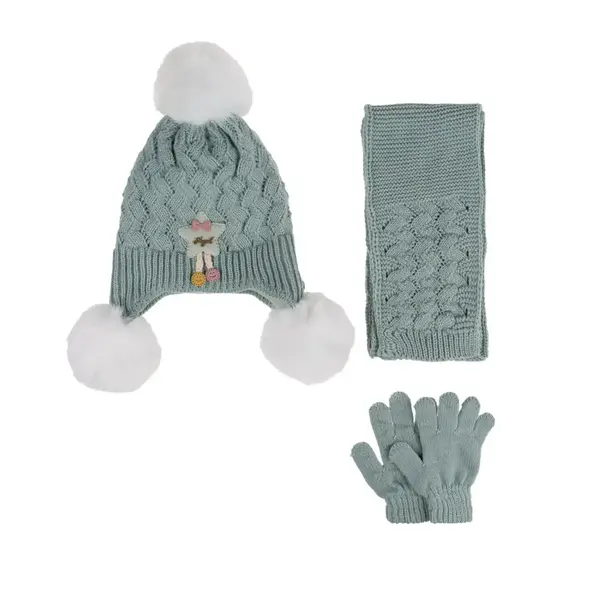 Kitti Eldiven Atkı Bere Takım 1-4Yaş Mint Asortili
