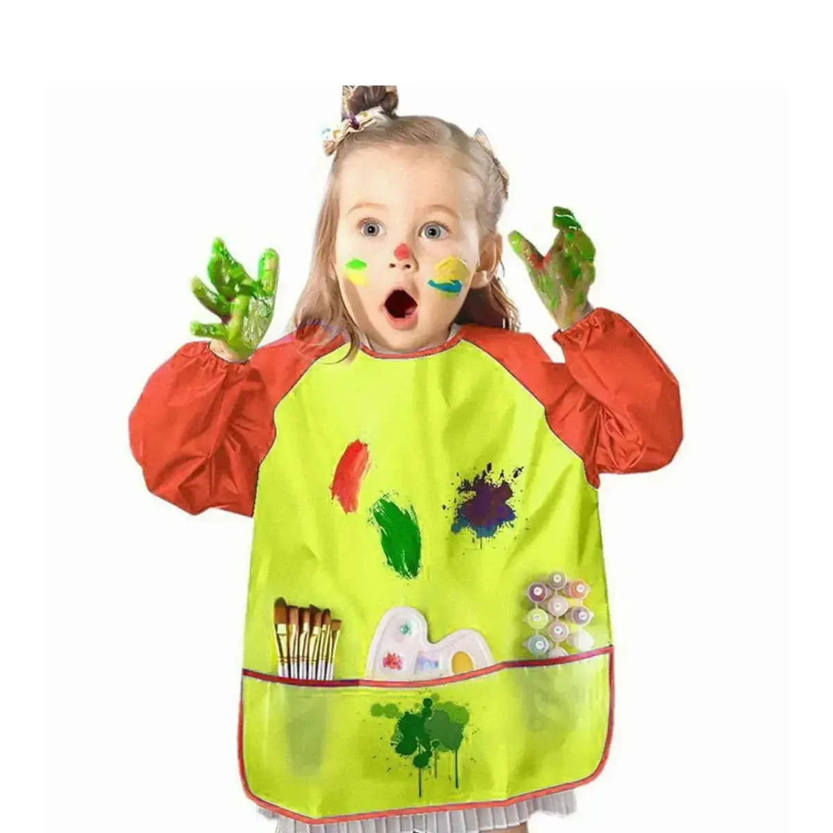 Lino Boyama Önlüğü 8-10 Yaş Su Geçirmez