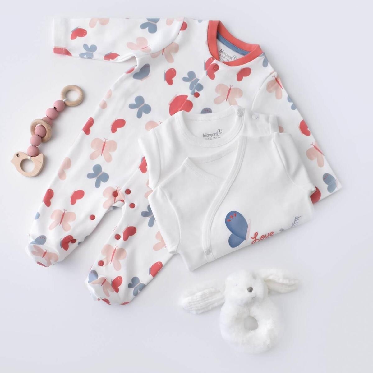 Bibaby Organik Hastane Çıkışı 10lu Wild Flowers Coral