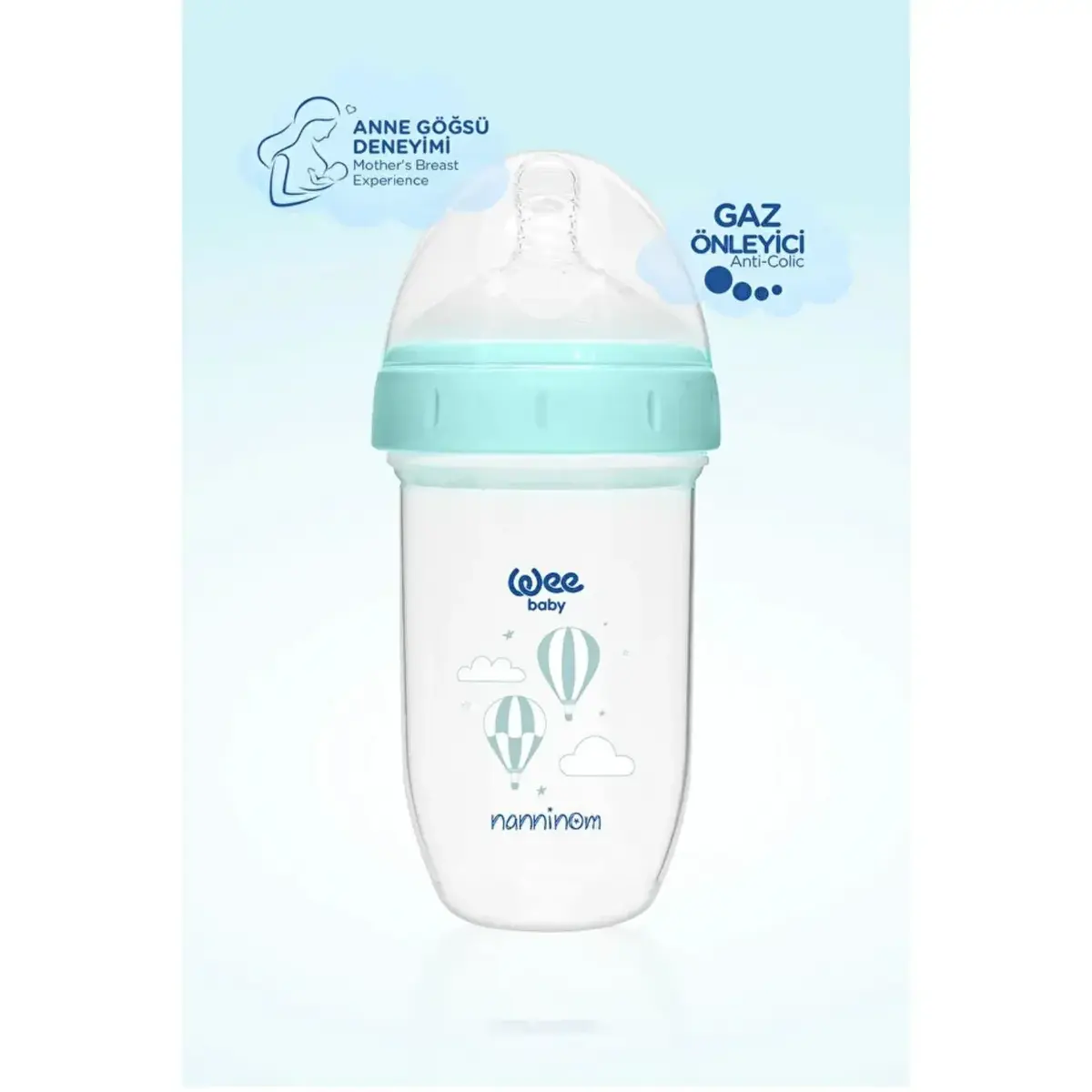 Wee Baby Nanninom Antikolik Geniş Ağızlı Biberon 250ml